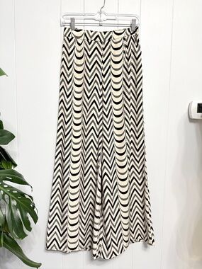 Ark & Co Black & Cream Graphic wide leg Pants